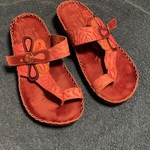 Spring Step L'ATISTE Floral Embossed Sandals